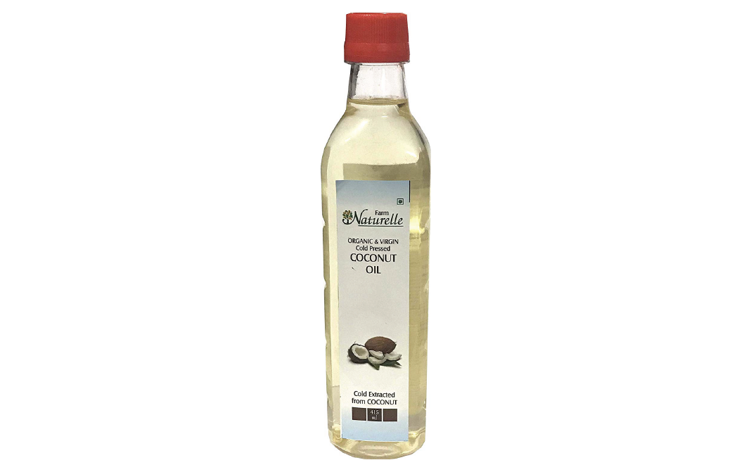 Farm Naturelle Organic & Virgin Cold Pressed Coconut Oil   Plastic Bottle  415 millilitre